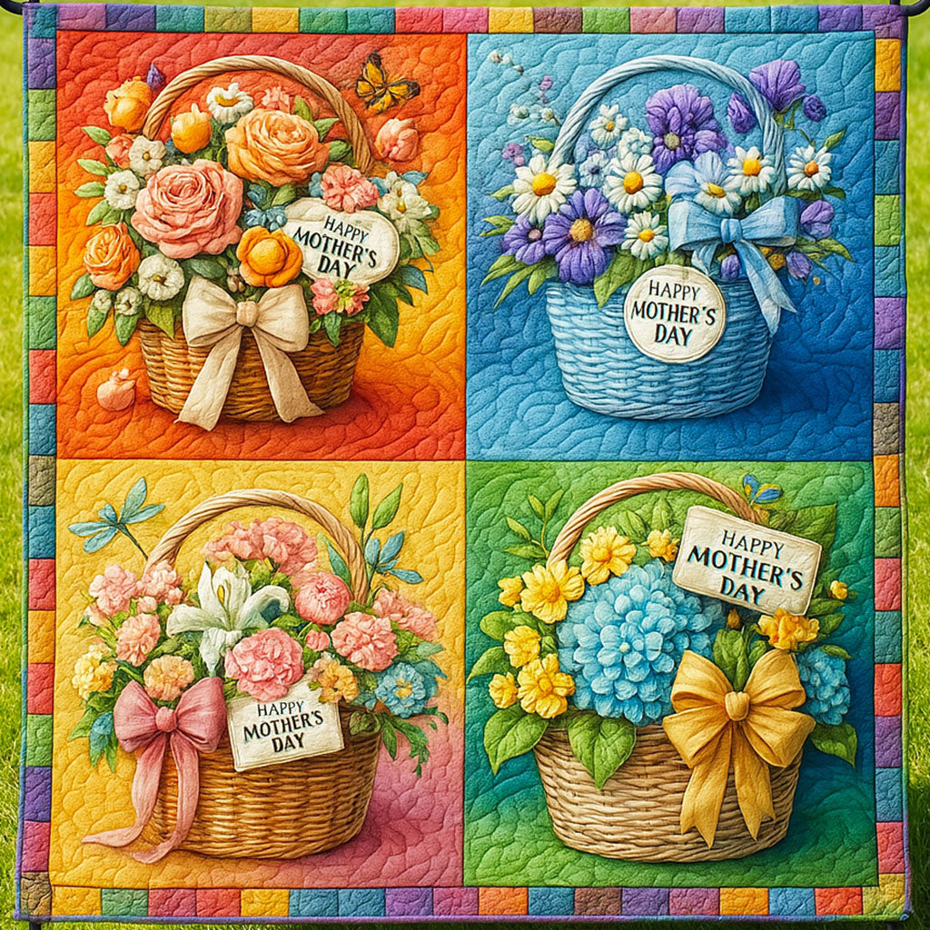 Serene Garden Quilted Blanket Sofa Couch Throw Blanket Good Christmas Gifts For Mom