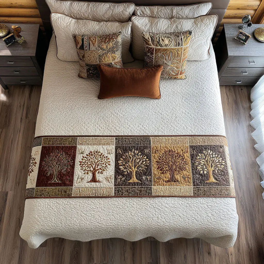 Serenity Grove Quilted Bed Runner Serenity Grove Floral Home Gift