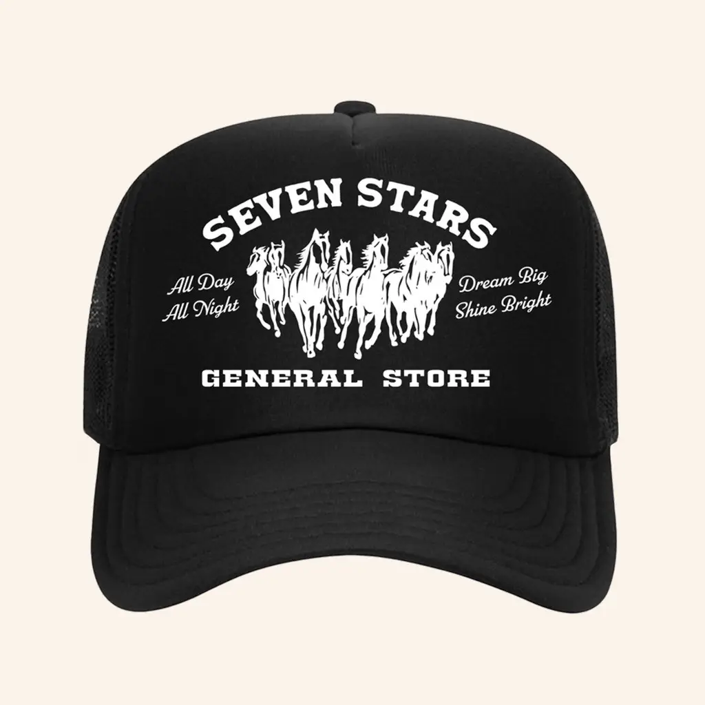 Seven Stars Festival Merch Horses Dream Big Shine Bright Trucker Hat Gifts For Husband -WearandDecor