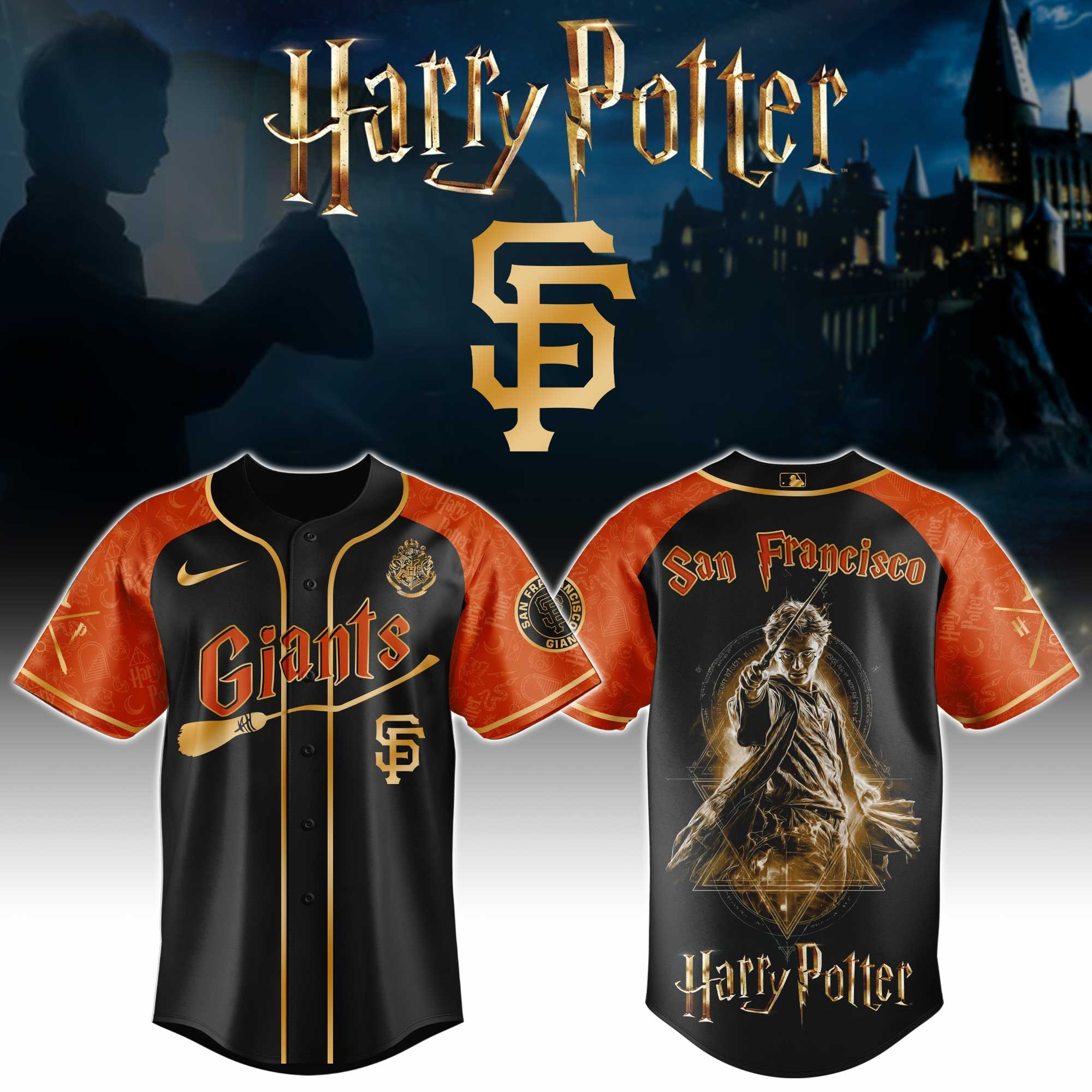 SF 49ers Harry Potter 2026 Jersey Harry Potter Giants Merch Gift For Him SF 49ers Harry Potter 2026 Jersey Harry Potter Giants Merch Gift For Him - Image 1