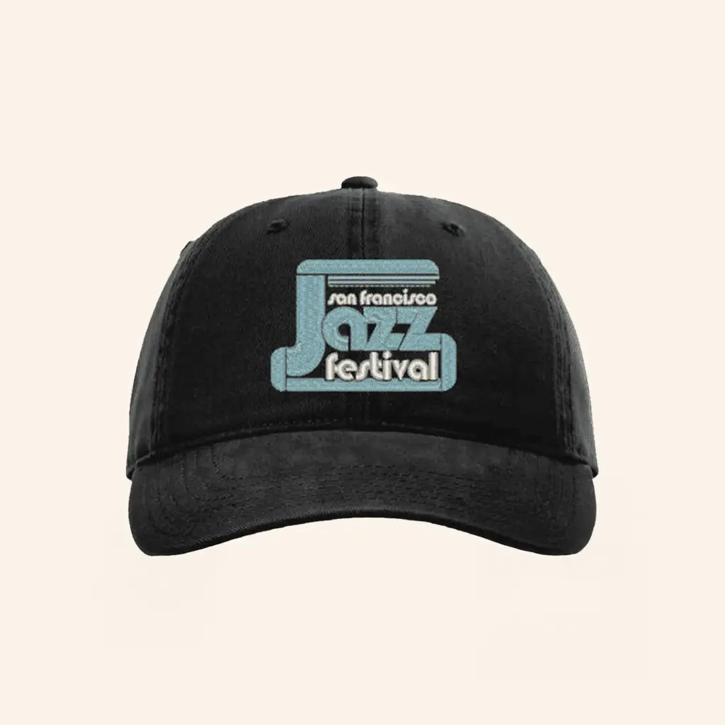 Sfjazz Merch San Francisco Jazz Festival Dad In Black Hat Embroidered -WearandDecor Sfjazz Merch San Francisco Jazz Festival Dad In Black Hat Embroidered -WearandDecor - Image 1