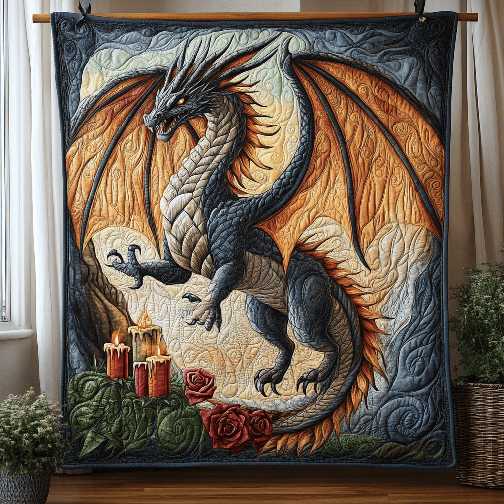 Shadowed Beast Quilted Blanket Sofa Couch Throw Blanket Unique Dragon Gifts Shadowed Beast Quilted Blanket Sofa Couch Throw Blanket Unique Dragon Gifts - Image 1