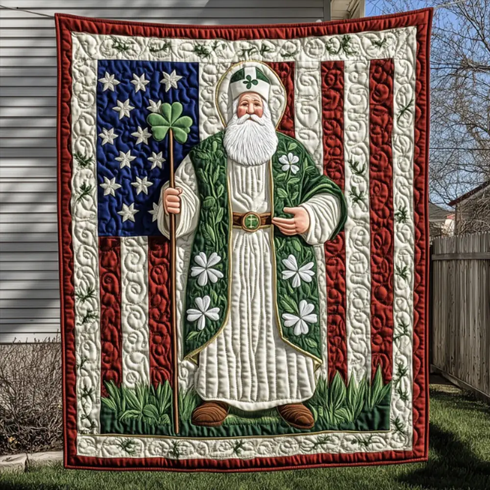 Shamrock In Ireland Saint Patrick Day Quilt Blanket Best Gift For Irish Shamrock In Ireland Saint Patrick Day Quilt Blanket Best Gift For Irish - Image 1