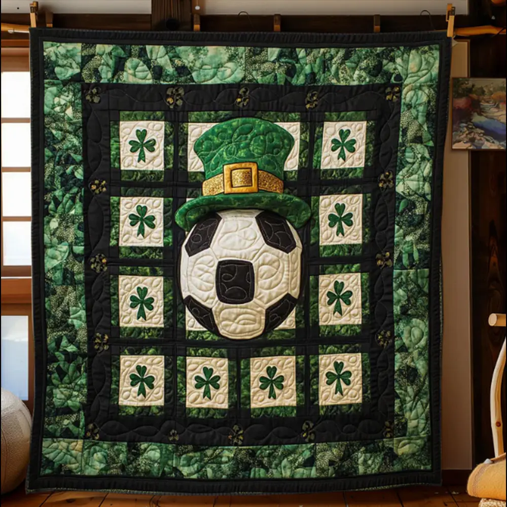 Shamrock Saint Patrick Day Quilt Blanket Best Idea Gift For Irish