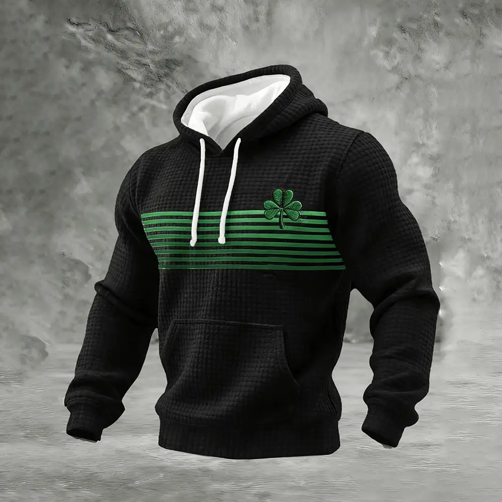 Shamrock St Patrick's Day Hoodie St Patricks Day Hooded Sweatshirt St Pats Gift For Husband