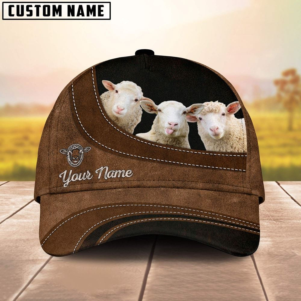 Sheep Happiness Customized Name Cap Farmer Baseball Cap Gift For Farmer