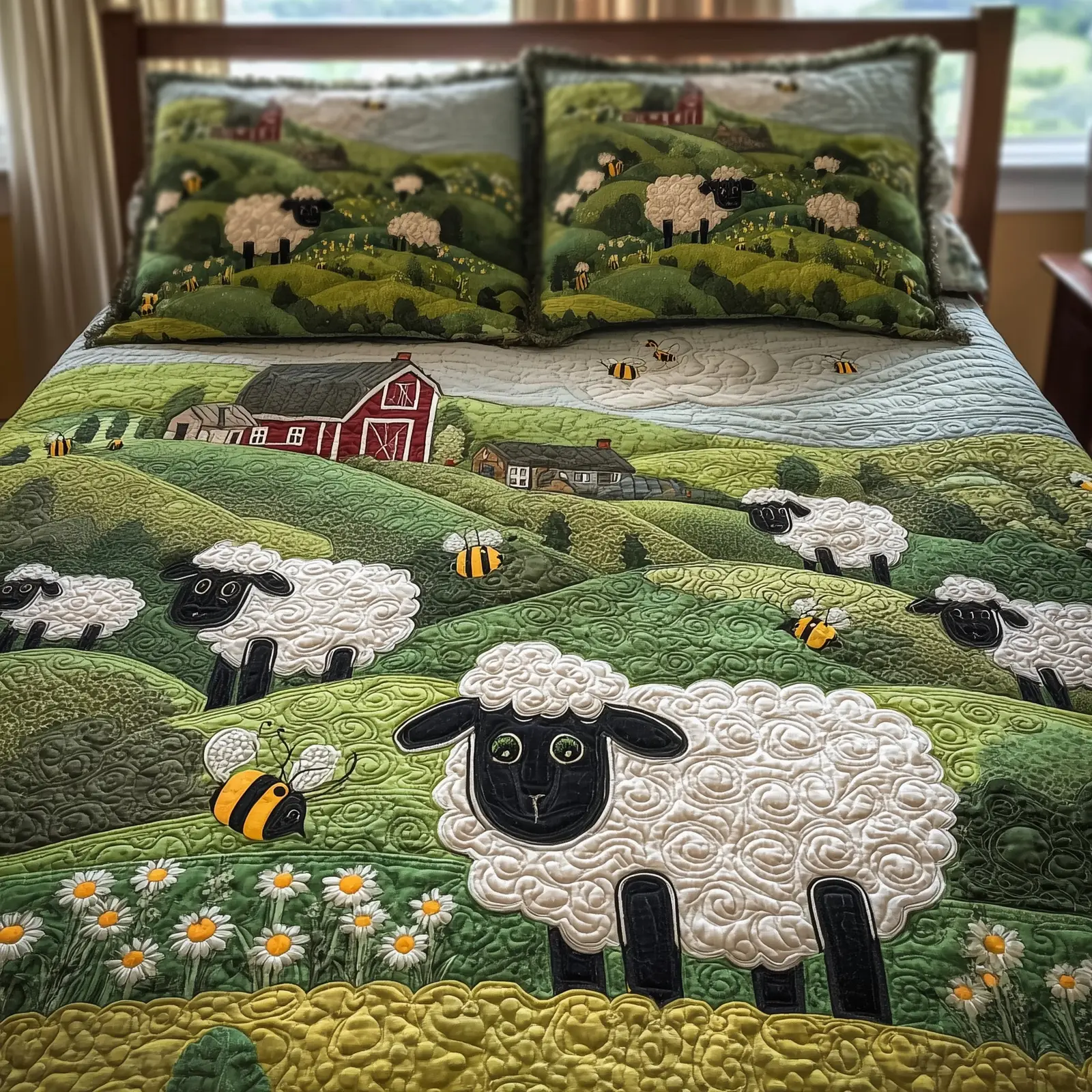 Sheep Mountain Quilted Bedding Set Hypoallergenic