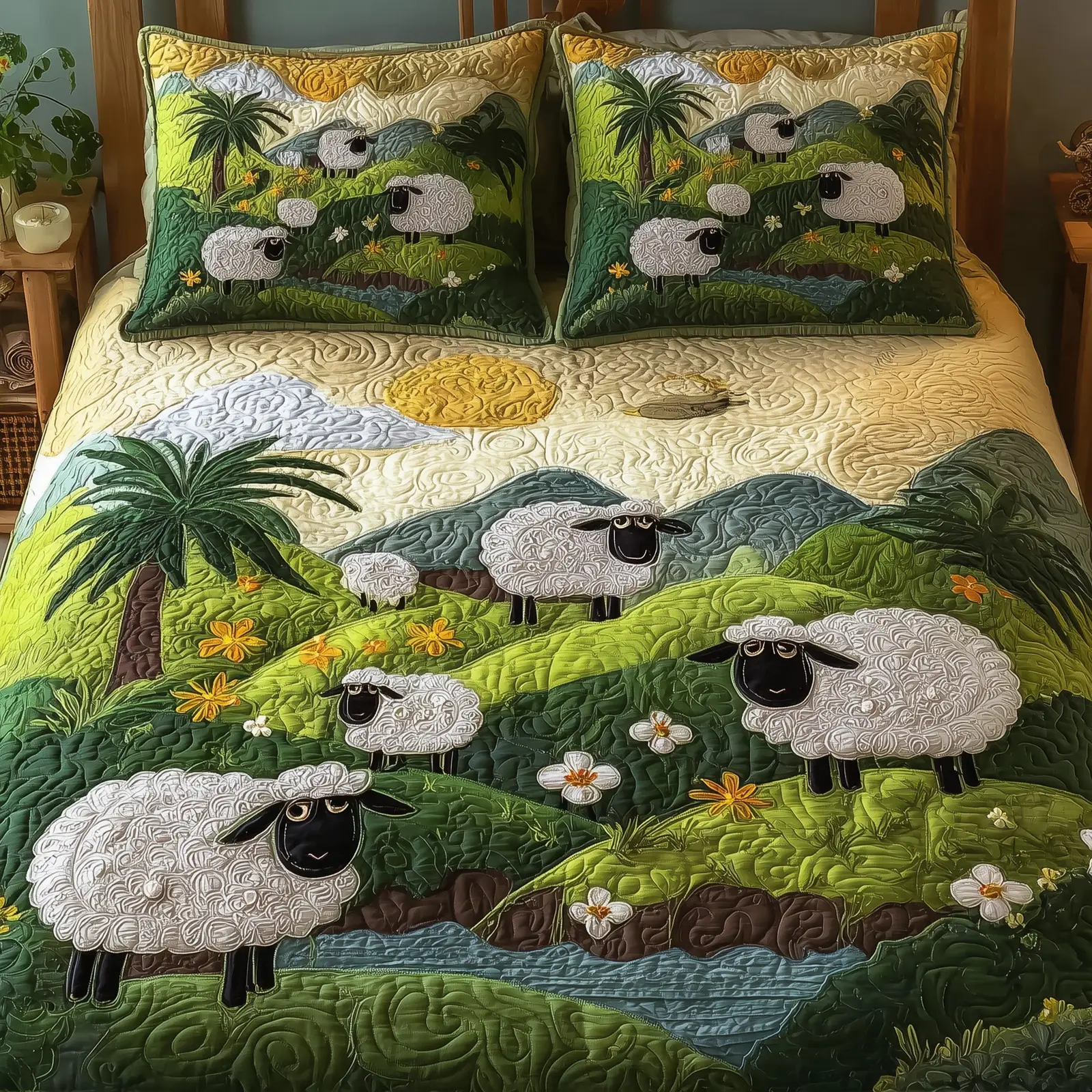 Sheep Mountain Quilted Bedding Set Soft & Smooth