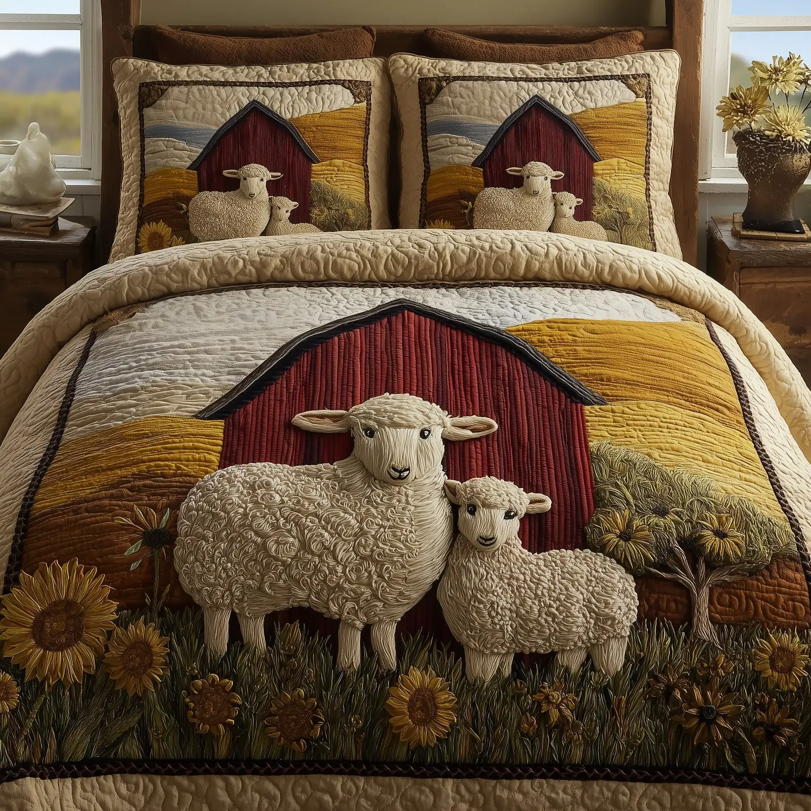 Sheep Quilted Bedding Set Modern Design(1)