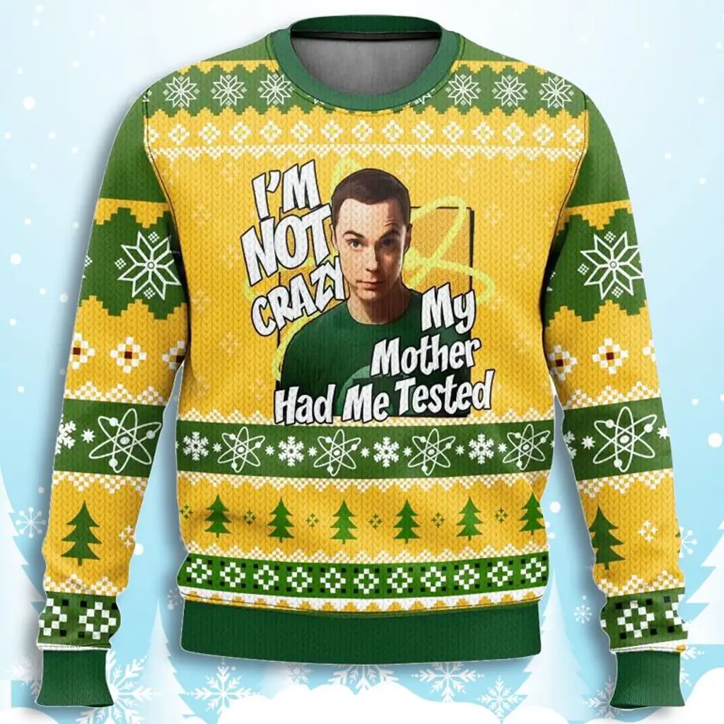 Sheldon Cooper I'm Not Crazy Ugly Christmas Sweater Sheldon Cooper Merch Gift For Dudes - WearandDecor