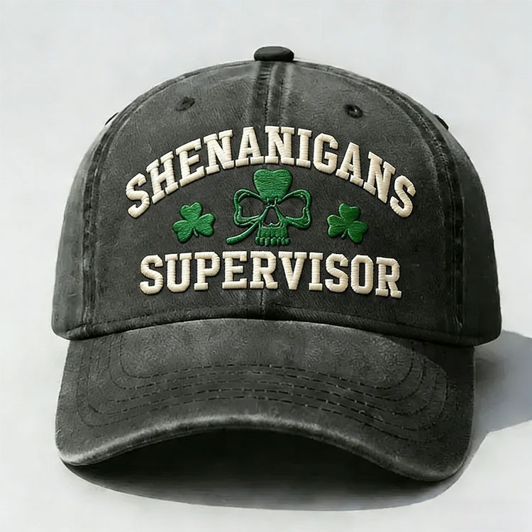 Shenanigans Supervisor Embroidery Baseball Cap Funny Hat Best Gift For Him St Patricks Day Shenanigans Supervisor Embroidery Baseball Cap Funny Hat Best Gift For Him St Patricks Day - Image 1