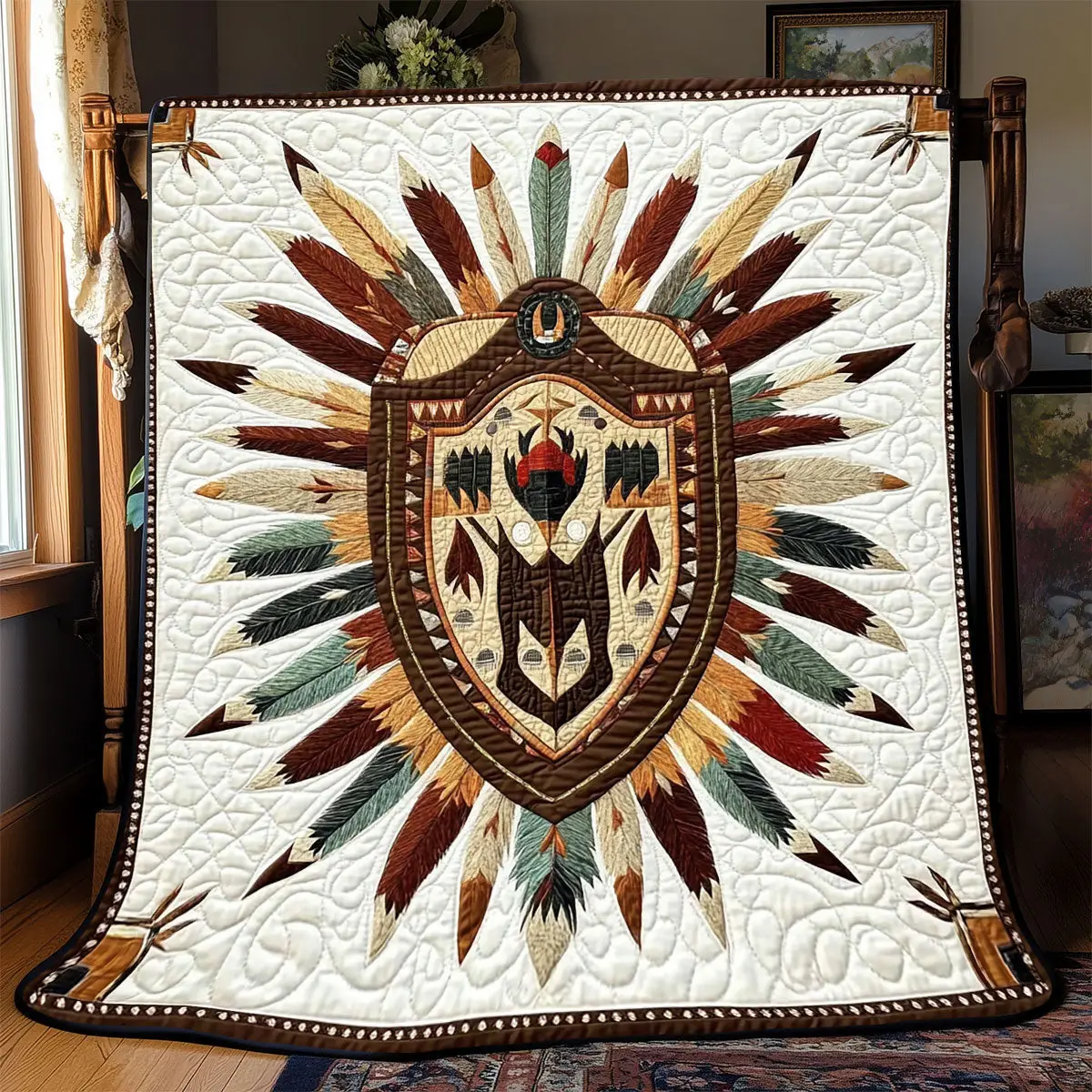 Shield Native American Quilt Blankets Best Father's Day Gifts For Husband