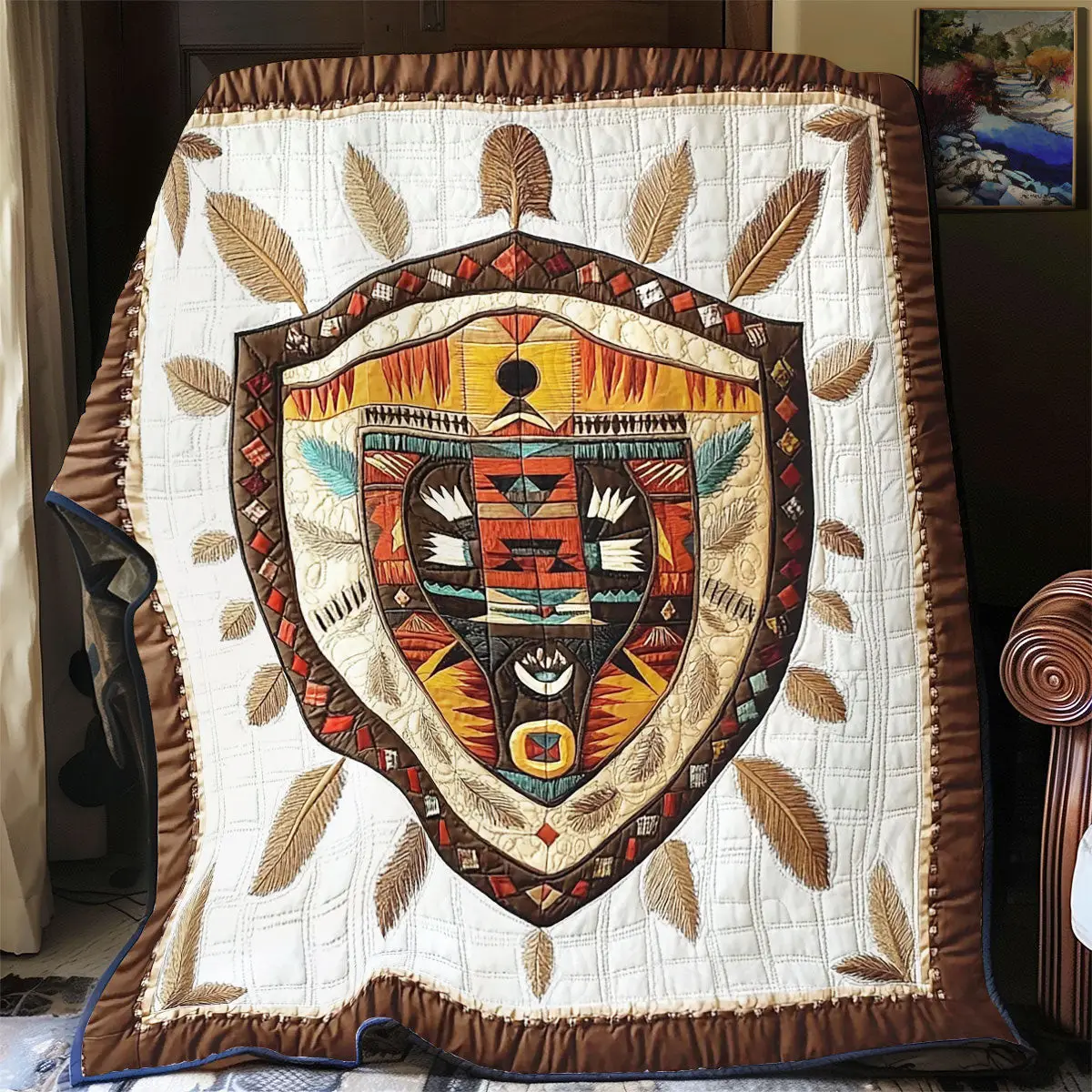 Shield Native American Quilt Blankets Throws And Blankets Great Gifts For Mom