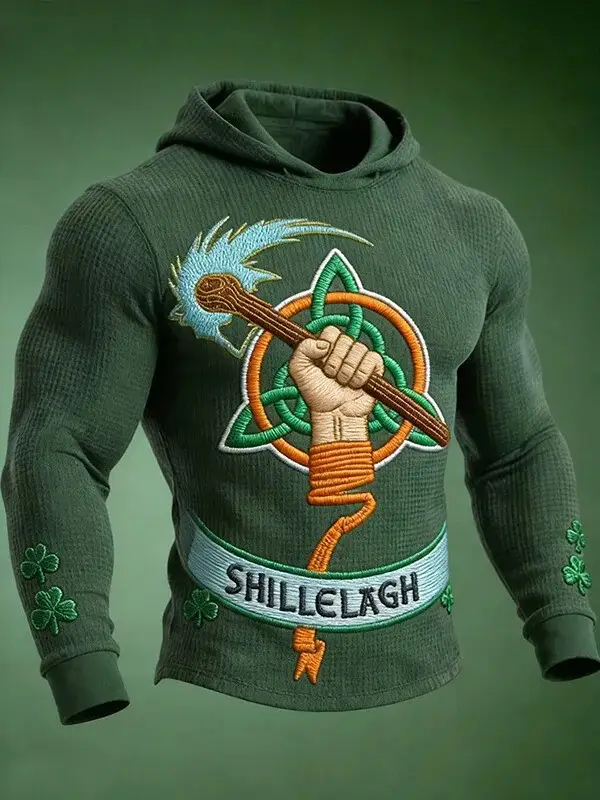 Shillelagh Celtic Knot St Patricks Day Hoodie Irish Heritage Shamrock Outfit Best Gift For Irish Friends Shillelagh Celtic Knot St Patricks Day Hoodie Irish Heritage Shamrock Outfit Best Gift For Irish Friends - Image 1