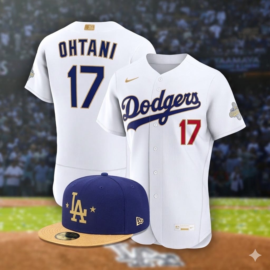 Shohei Ohtani Los Angeles Dodgers 2025 World Series Champions Jersey Dodgers Merch Fan Gifts
