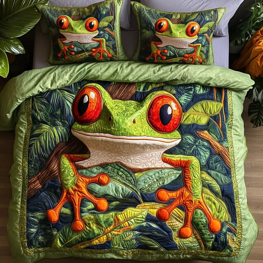 Shroom Sanctuary Quilted Bedding Set Bed Room Decoration Funny Frog Gifts Shroom Sanctuary Quilted Bedding Set Bed Room Decoration Funny Frog Gifts - Image 1