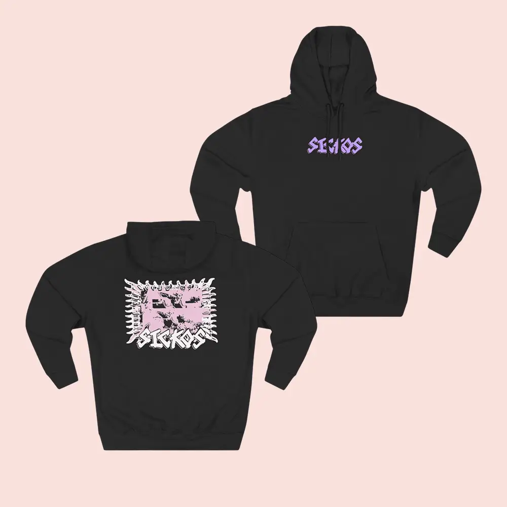 Sickos Merch Sickos Logo Hoodie Black Sickos Hooded Sweatshirt Clothing Gifts
