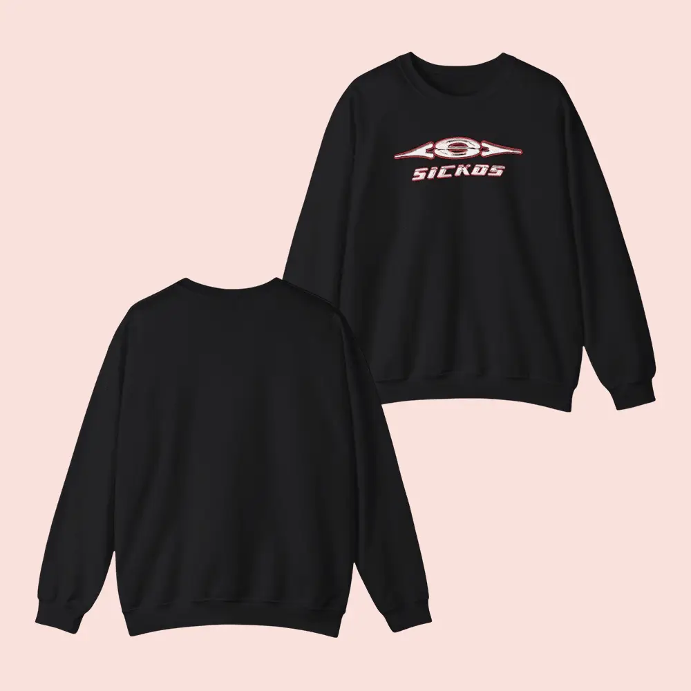 Sickos Merch Sickos Logo Sweatshirt Black Streetwear Sickos Apparel Gifts For Brothers