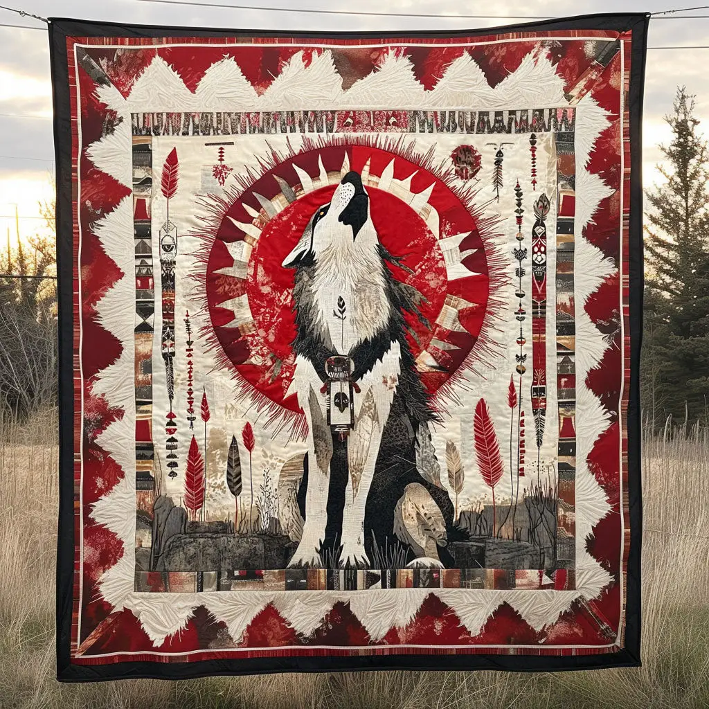 Silent Wolf Quilt Thoughtful Quilt Blanket Gift for Loved Ones