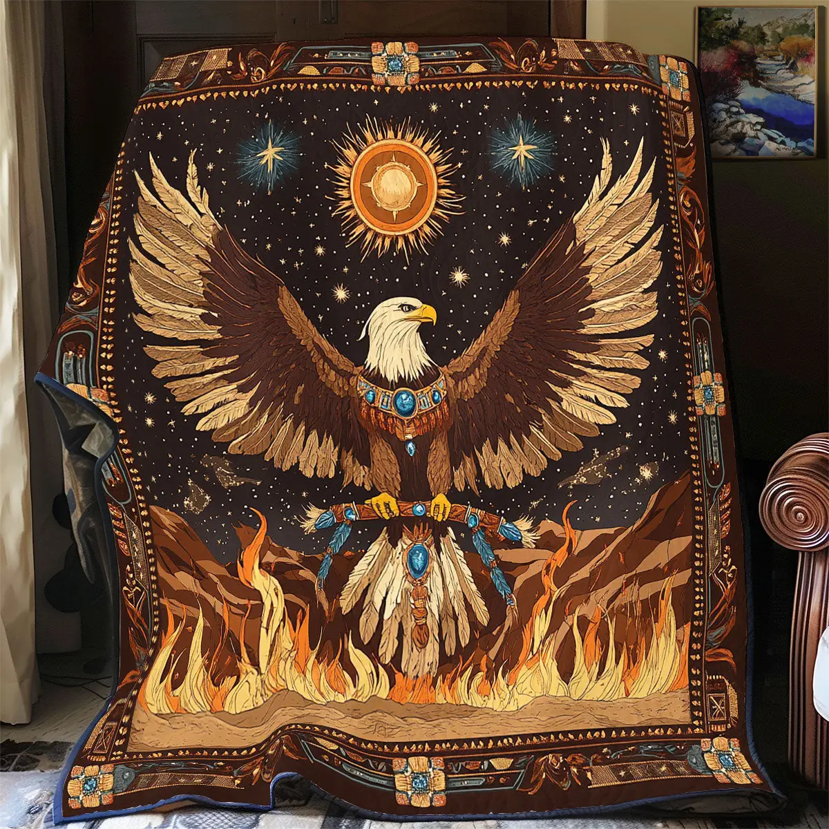 Siprit Eagle Quilt Blankets Best Throw Blanket Mother's Day Gifts For Daughter In Law
