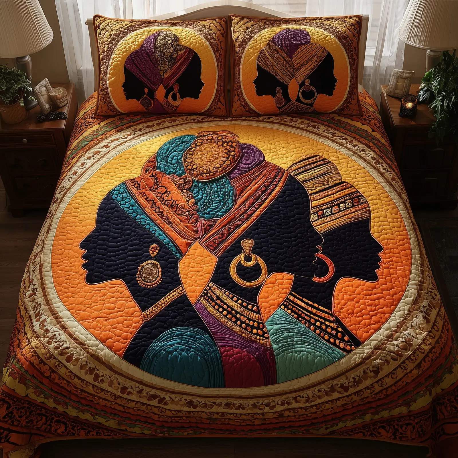 Sisters Of The Sun Quilted Bedding Set Create a Cozy Space