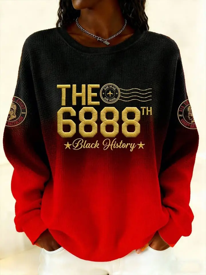 Six Triple Eight 6888th Black Women's Army Corps Sweatshirt WAC Military Black History Merch Six Triple Eight 6888th Black Women's Army Corps Sweatshirt WAC Military Black History Merch - Image 1