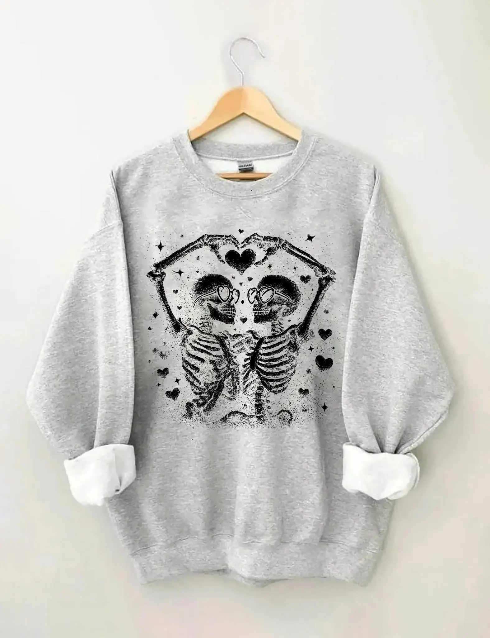 Skeleton Couple Sweatshirt Valentine Day Apparel Unique Gifts For Girlfriend