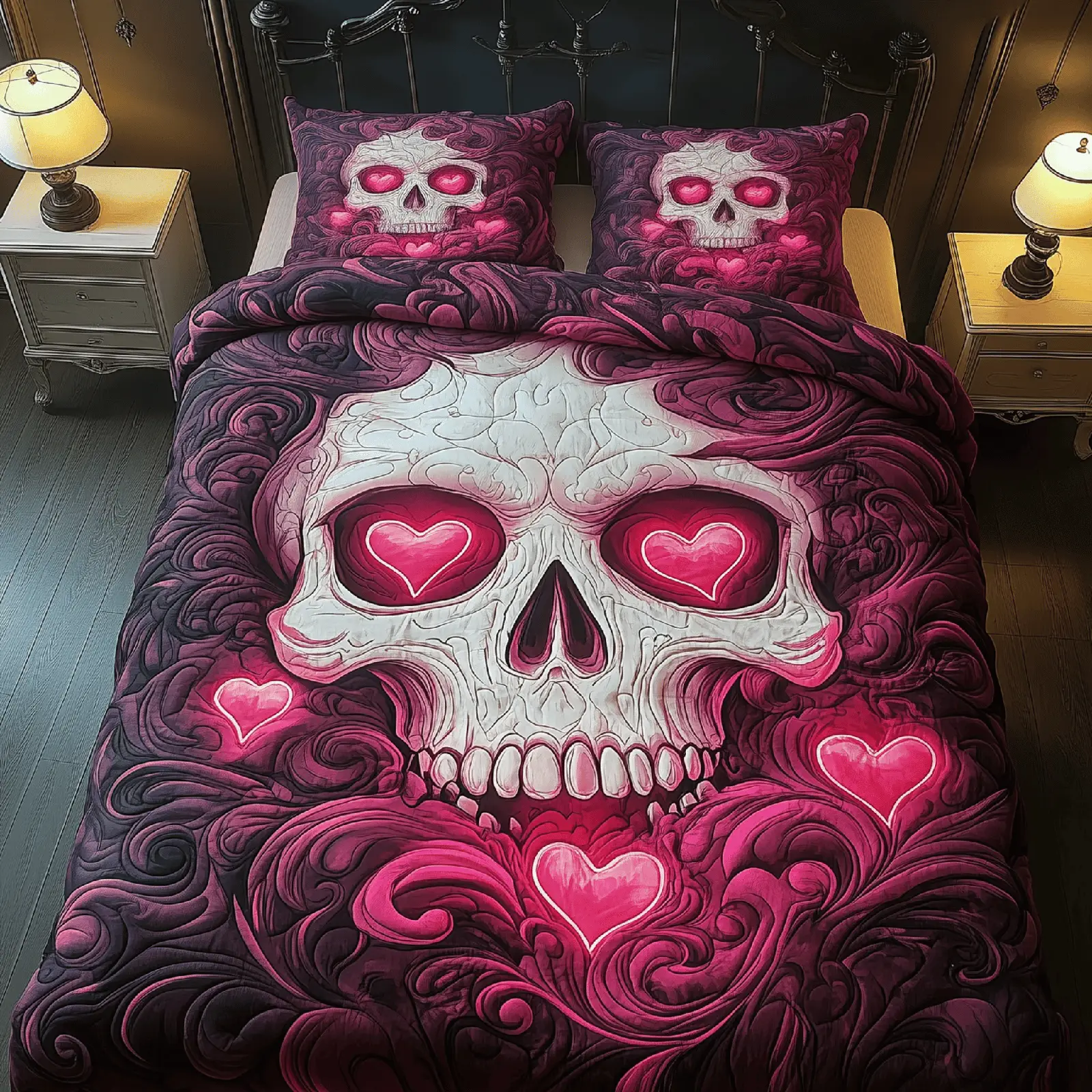 Skull Quilted Bedding Set Gifts Ideas To Get Your Friend For Valentine Day