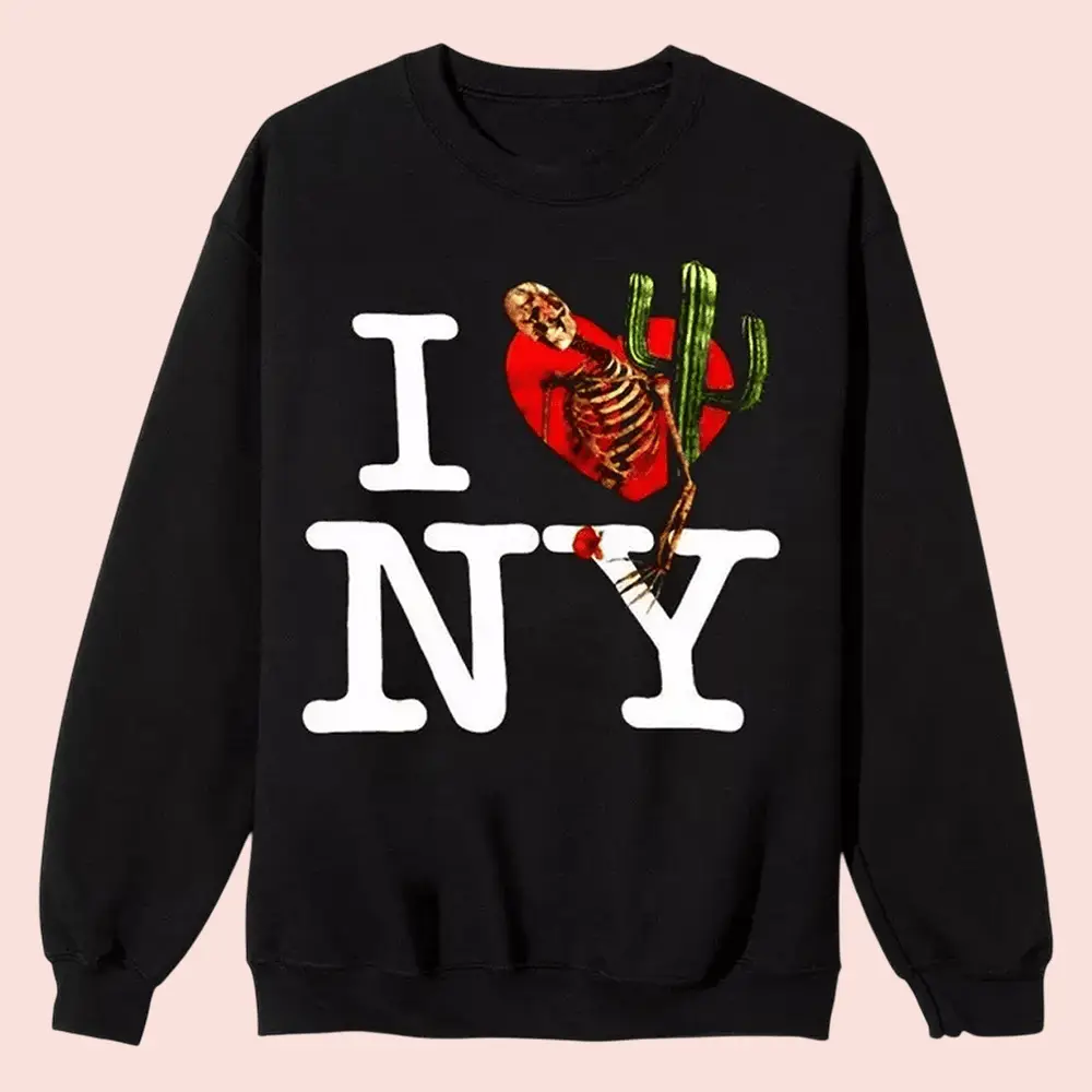 Skull Travis Scott Merch I Love Ny Sweatshirt Gifts For Hip Hop Fans