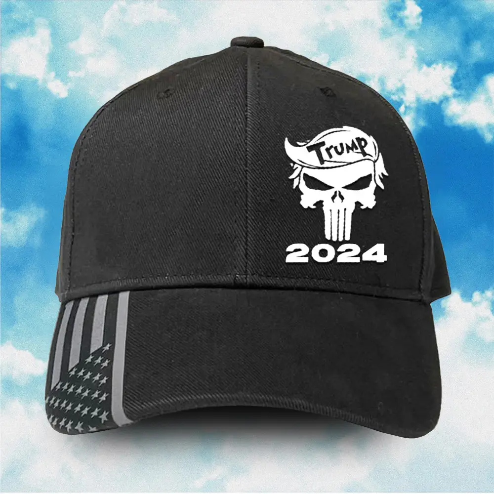 Skull Trump 2024 Hat Not Guilty Hat Hat MAGA Merch Gifts For Grandpa Skull Trump 2024 Hat Not Guilty Hat Hat MAGA Merch Gifts For Grandpa - Image 1