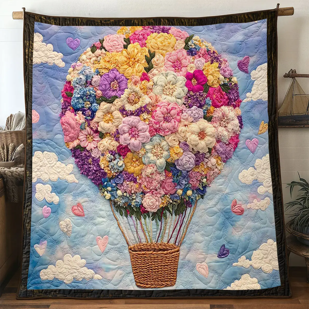 Sky Bouquet Quilt Home Essential Gift Cozy Quilt Blanket