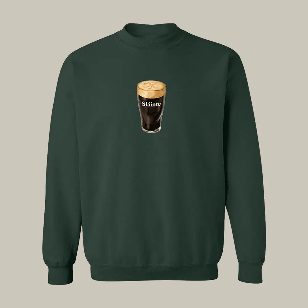 Slainte Beer Barstool Sports Sweatshirt Saint Patrick's Day Apparel Good Holiday Gift For Him