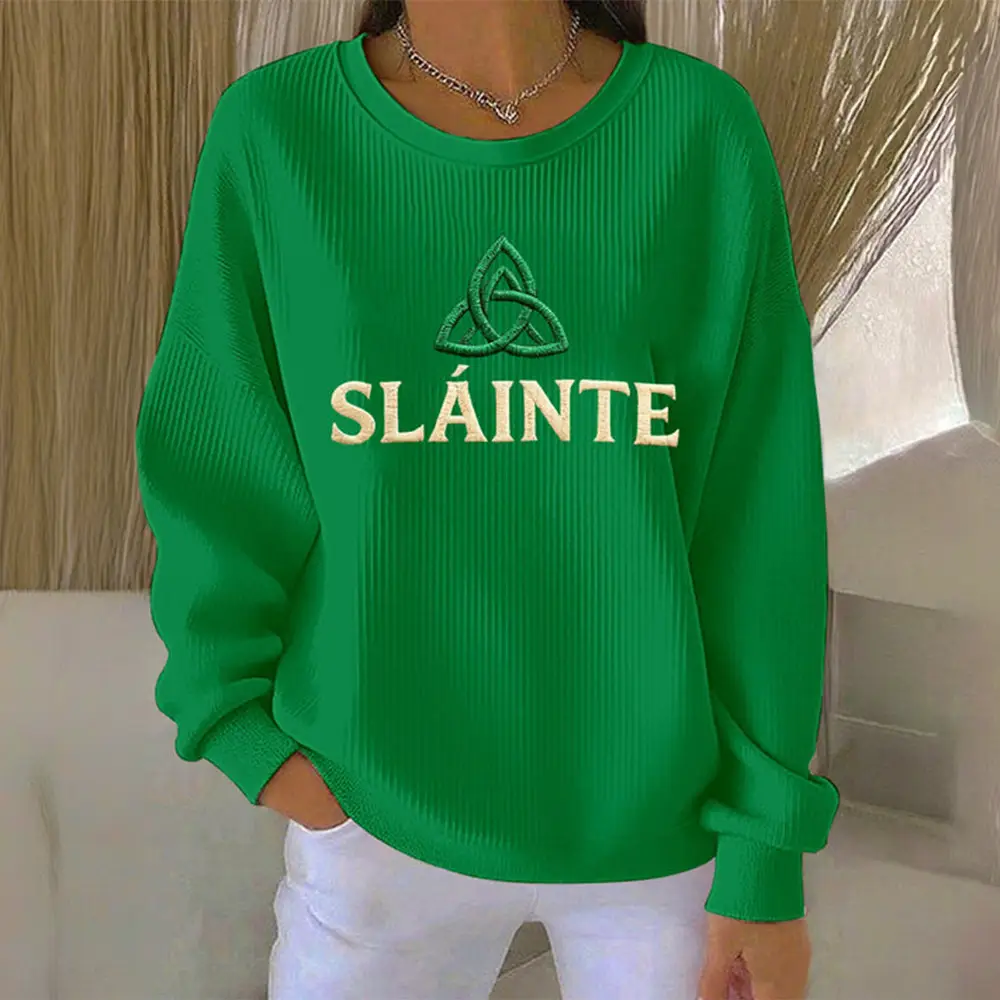 Slainte Saint Patricks Day Sweatshirt Trinity Knot Saint Patricks Day Clothing Line Slainte Saint Patricks Day Sweatshirt Trinity Knot Saint Patricks Day Clothing Line - Image 1