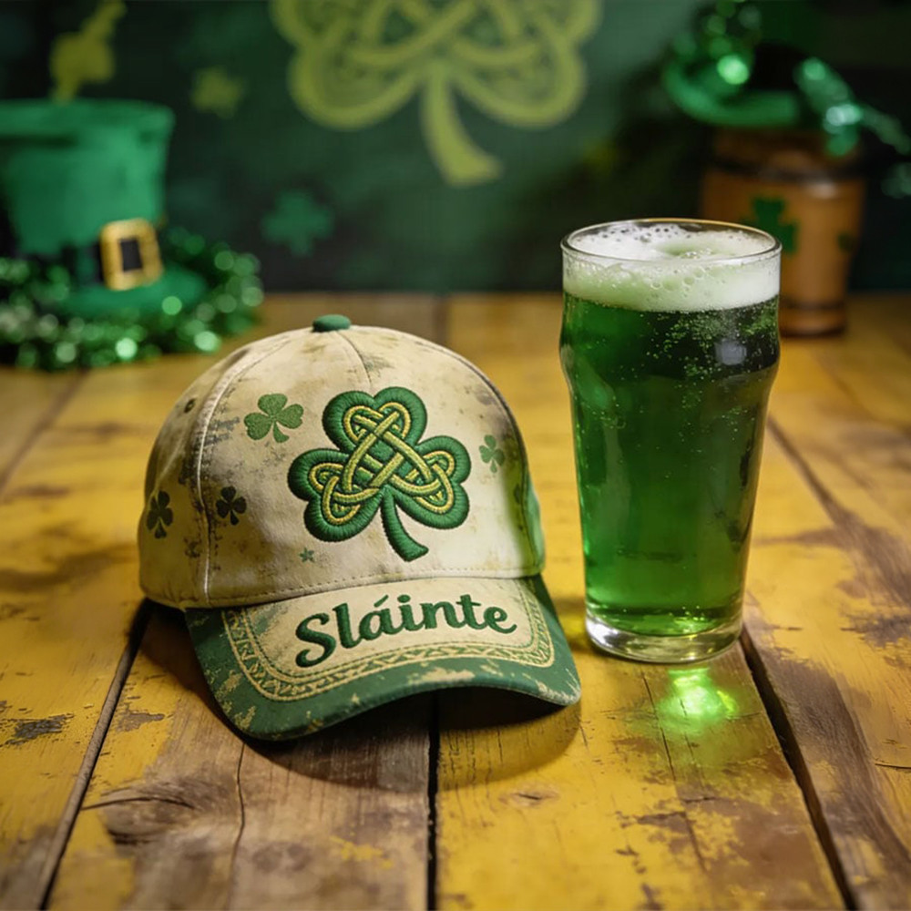 Slainte Shamrock Saint Patricks Hat St Patrick's Day Apparel Holiday Gift For Him