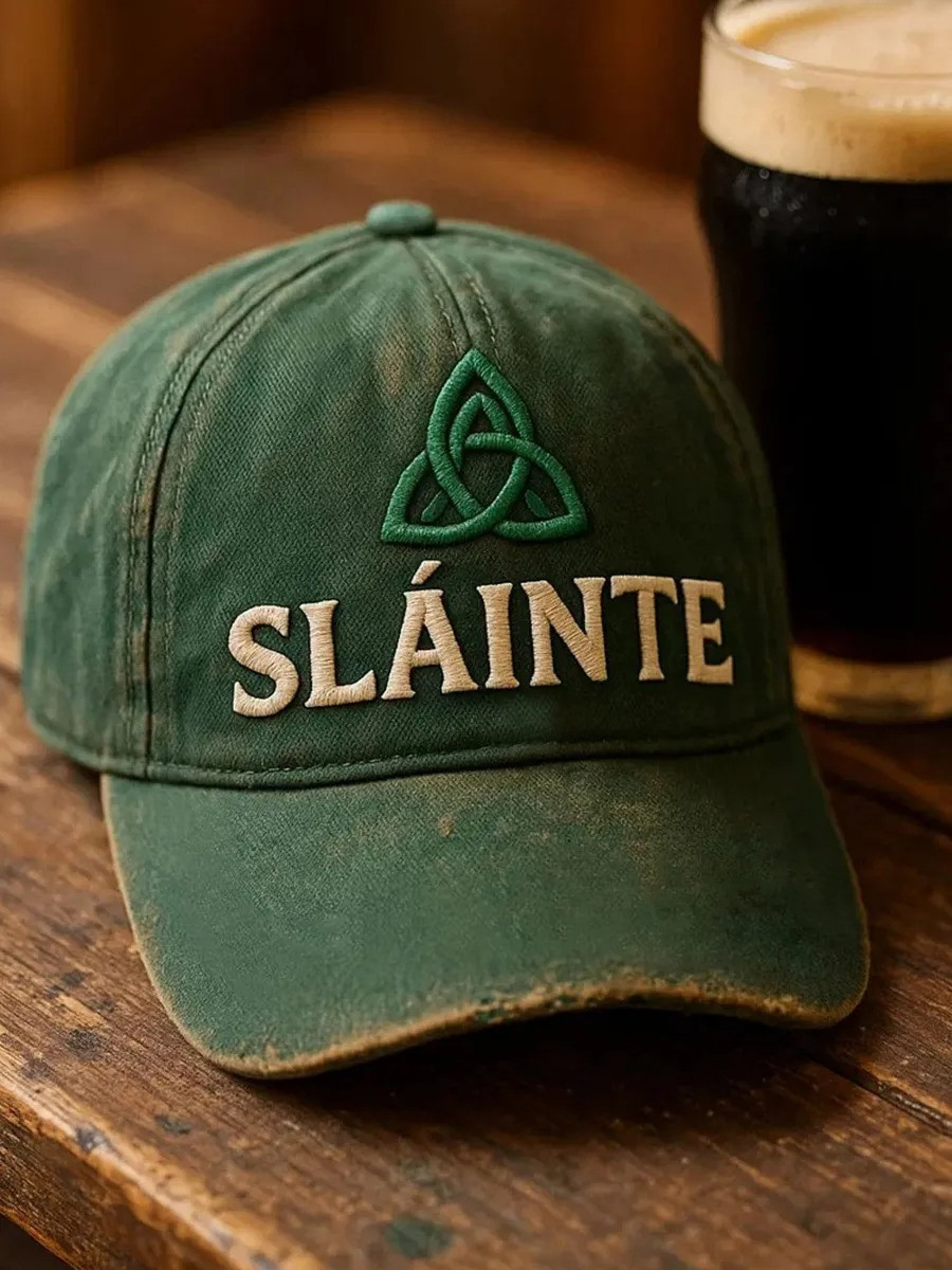 Slainte Trinity Knot Hat St Paddy's Day Baseball Cap Shamrock Day Gift Idea