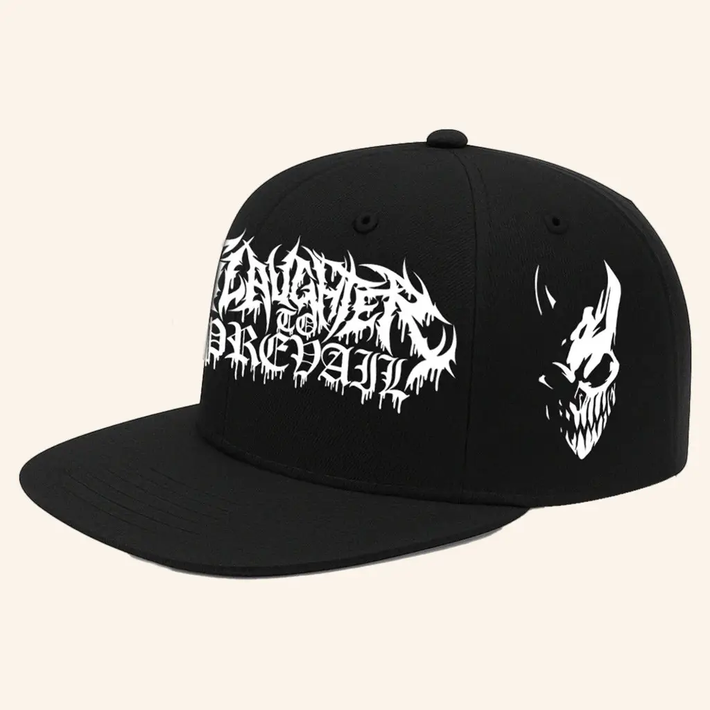 Slaughter To Prevail Merch Slaughter To Prevail Mask Logo Snapback Embroidered First Blood Hat Slaughter To Prevail Merch Slaughter To Prevail Mask Logo Snapback Embroidered First Blood Hat - Image 1