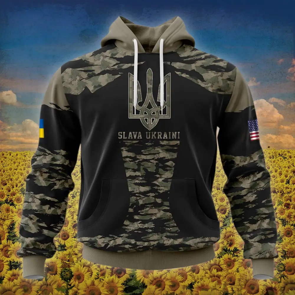 Slava Ukraini Hoodie USA Stand With Ukraine Merch Slava Ukraini Hoodie USA Stand With Ukraine Merch - Image 1