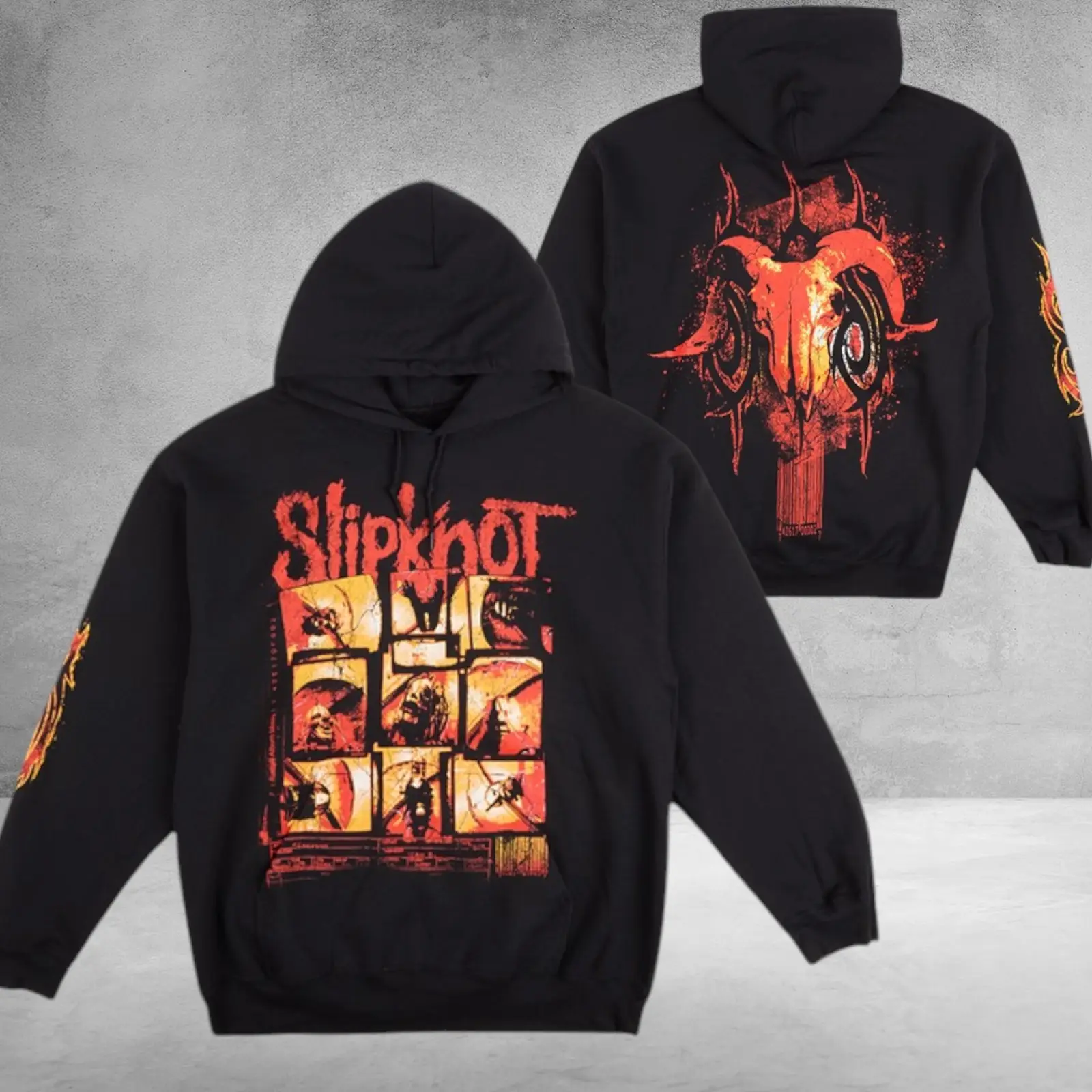 Slipknot 9 Square Pullover Hoodie Clothing Unique Gift For Ideas Slipknot Fan