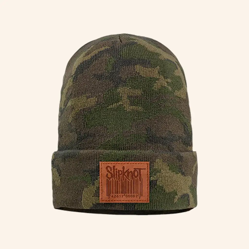 Slipknot Merch Barcode Camo Beanie Best Gifts For Music Lovers -WearandDecor Slipknot Merch Barcode Camo Beanie Best Gifts For Music Lovers -WearandDecor - Image 1