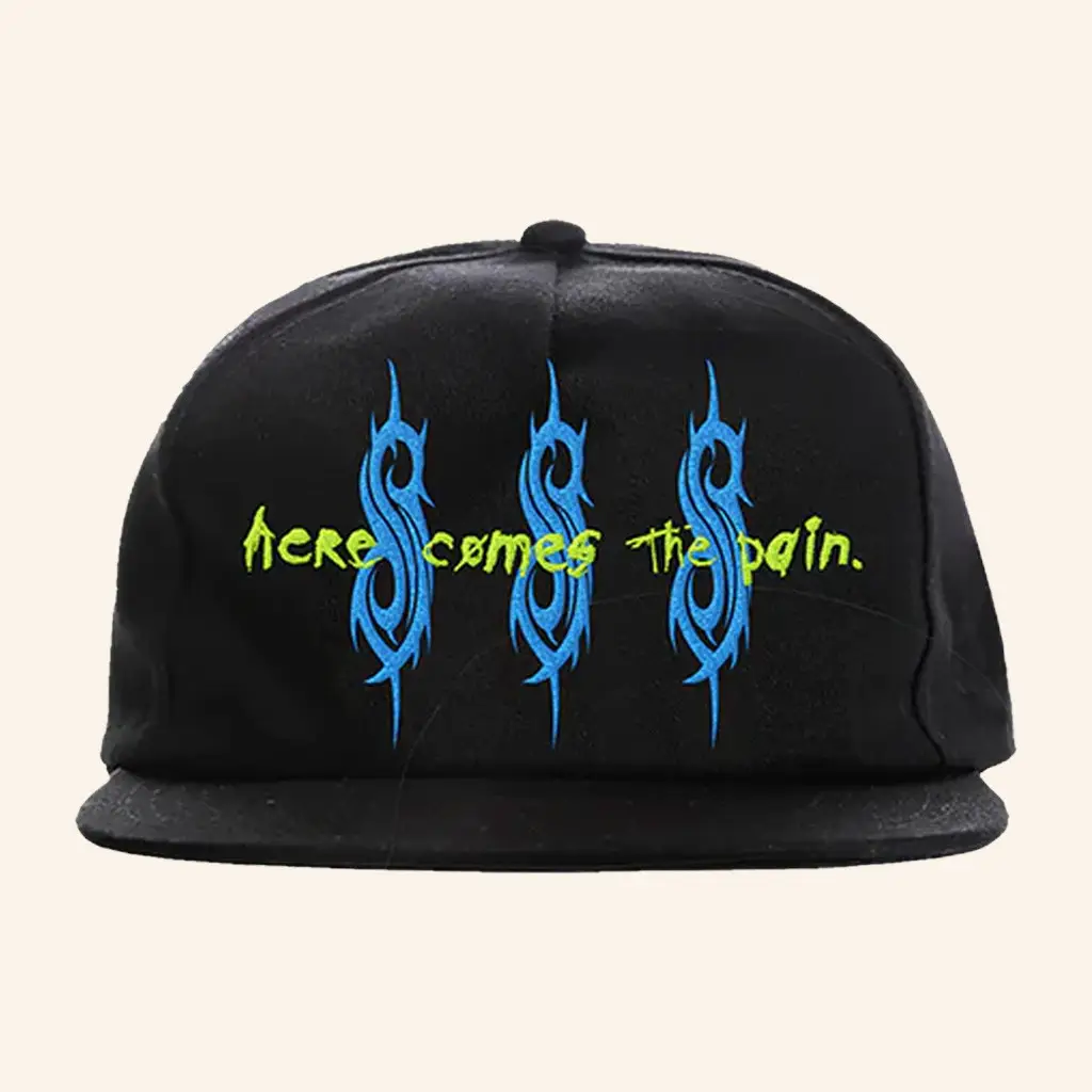 Slipknot Merch Embroidered Here Comes The Pain Tour Snapback Hat Embroidered Gifts For Dad -WearandDecor