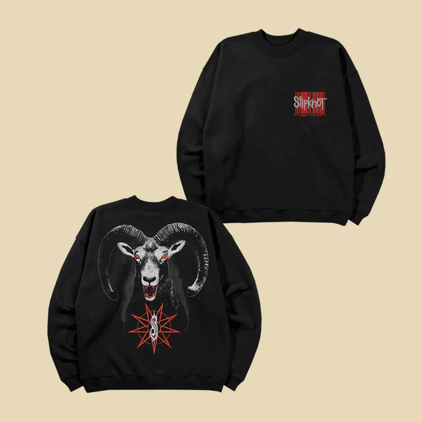 Slipknot Merch Goats Head Sweatshirt Here Comes The Pain Tour Clothes Gift For Him Slipknot Merch Goats Head Sweatshirt Here Comes The Pain Tour Clothes Gift For Him - Image 1