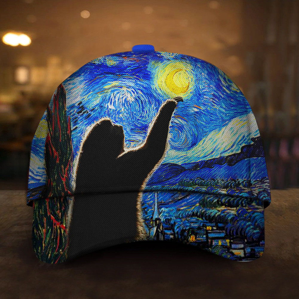 Sloth Starry Night Hat Van Gogh Art Sloth Merchandise Gift For Boyfriend