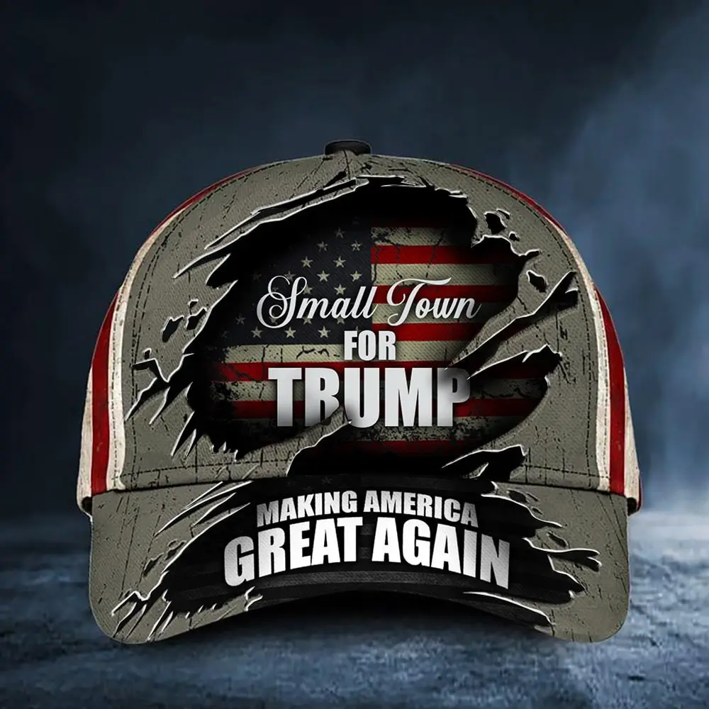 Small Town For Trump 2024 Hat Making America Great Again Donald Trump Hat MAGA Merch