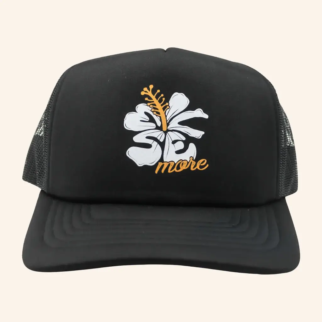Smile More Merch Smile More Flower Trucker Hat Gift Ideas For Girlfriend -WearandDecor