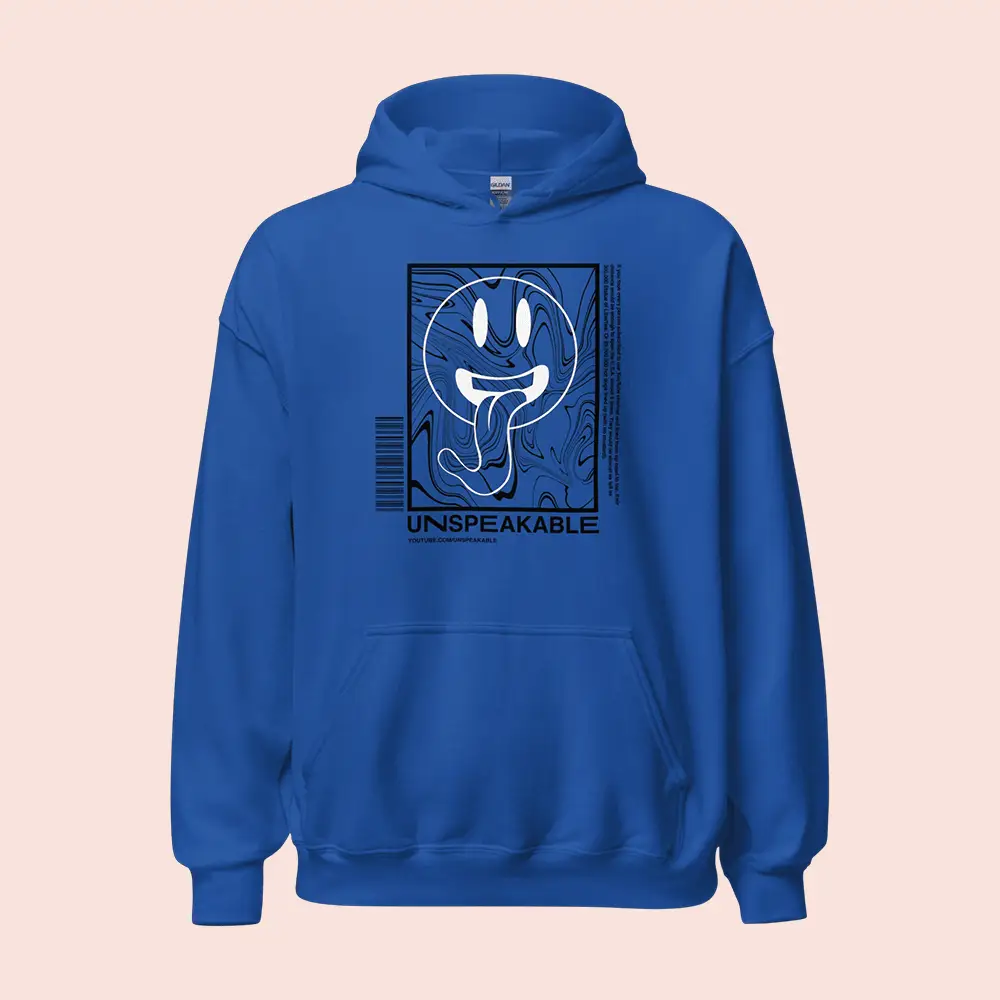 Smiley Swirl Graphic Hoodie Unspeakable Merch Nathan Graham Lover Gift For Him