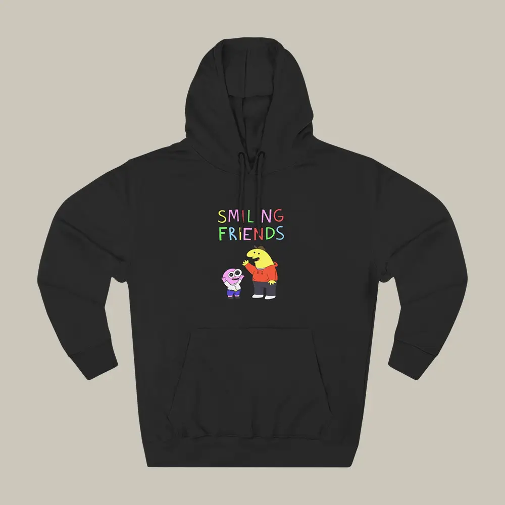 Smiling Friends Charlie Pim Allan Glep Hoodie Smiling Friends Funko Pop Apparel Fan Gift