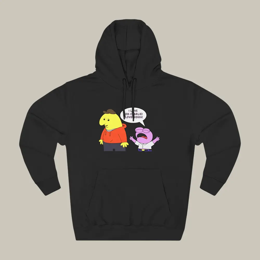 Smiling Friends I Love Kids Hoodie Smiling Friends Hooded Sweatshirt Cartoon Gift For Genz