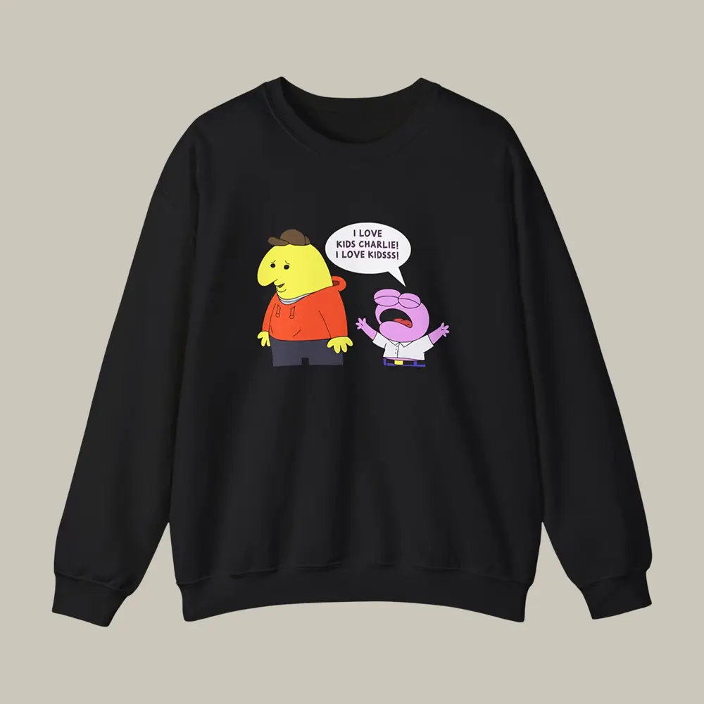 Smiling Friends I Love Kids Sweatshirt Smiling Friends Funko Pop Merch Present Ideas