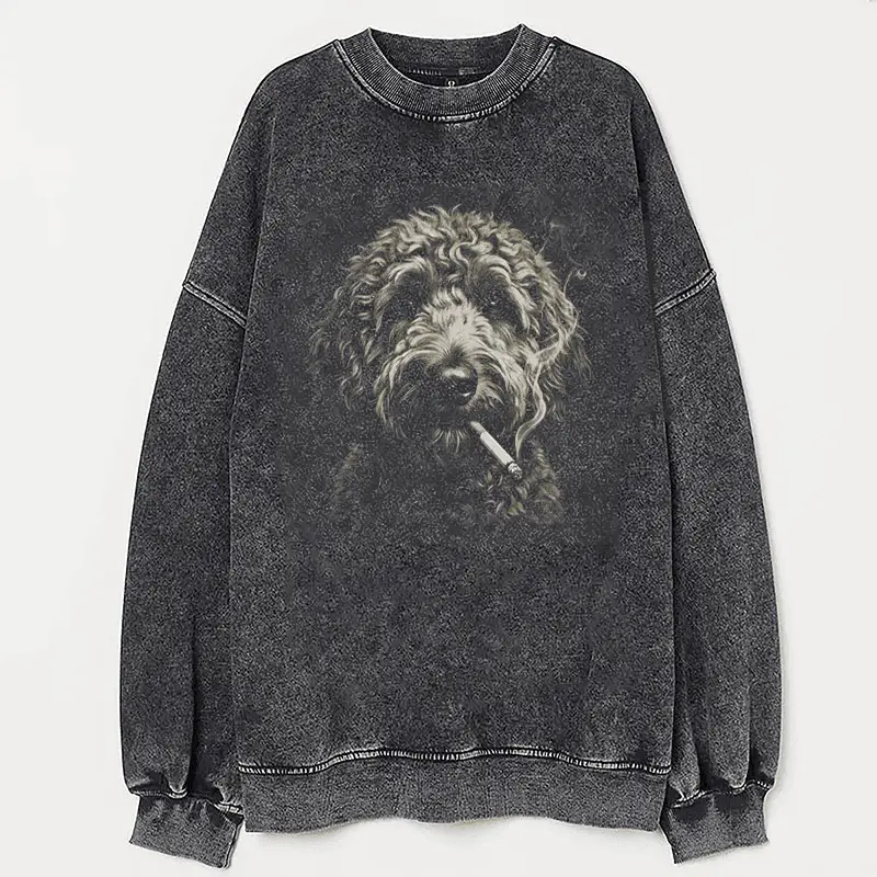 Smoking Goldendoodle Sweatshirt Funny Dog Meme Apparel Gifts For Goldendoodle Lover Owner Smoking Goldendoodle Sweatshirt Funny Dog Meme Apparel Gifts For Goldendoodle Lover Owner - Image 1