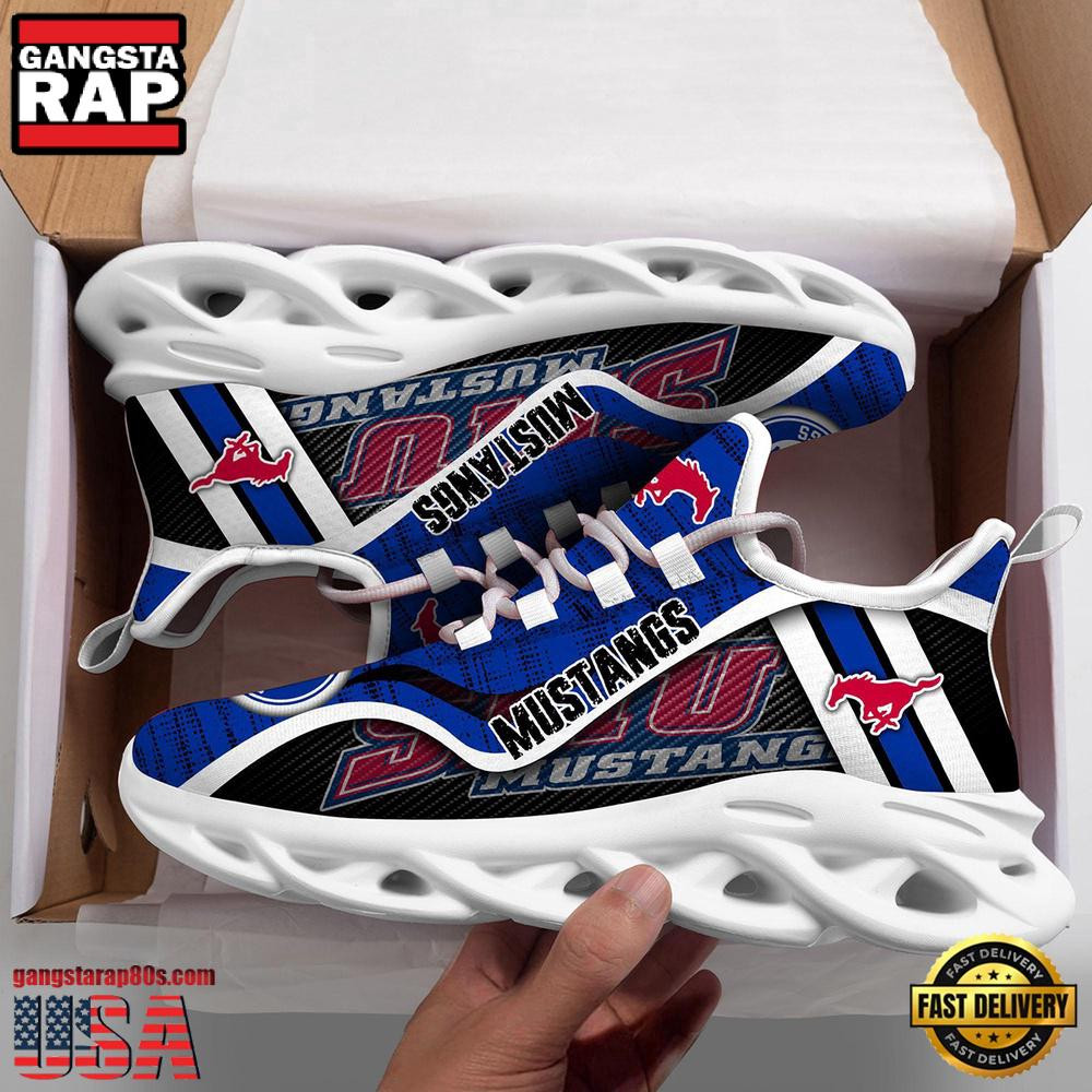 SMU Mustangs NCAA Clunky Air Max Shoes Air Cushion Sneakers SMU Mustangs NCAA Clunky Air Max Shoes Air Cushion Sneakers - Image 1